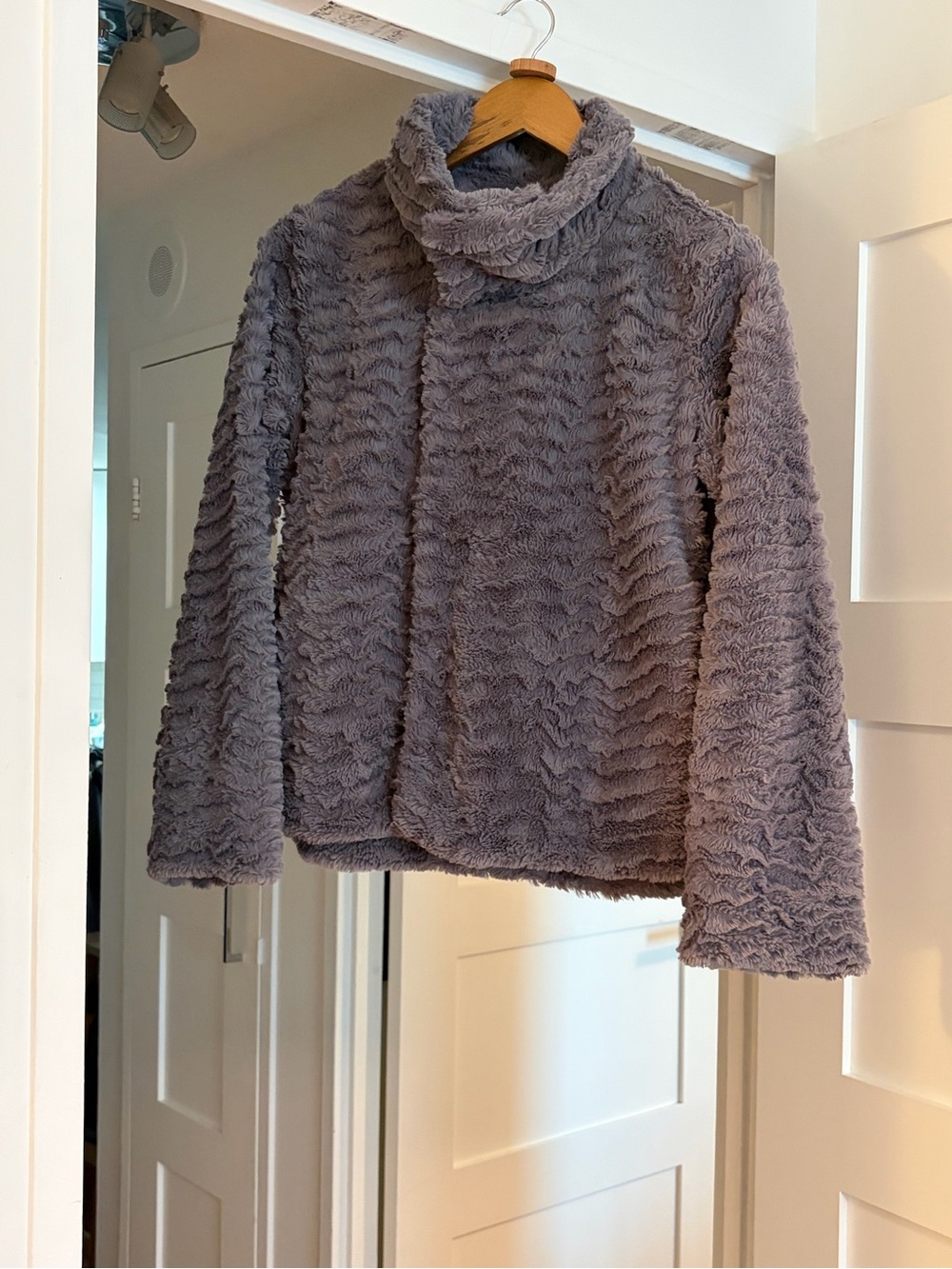Patagonia Plush Funnel Neck Jacket - Light Gray